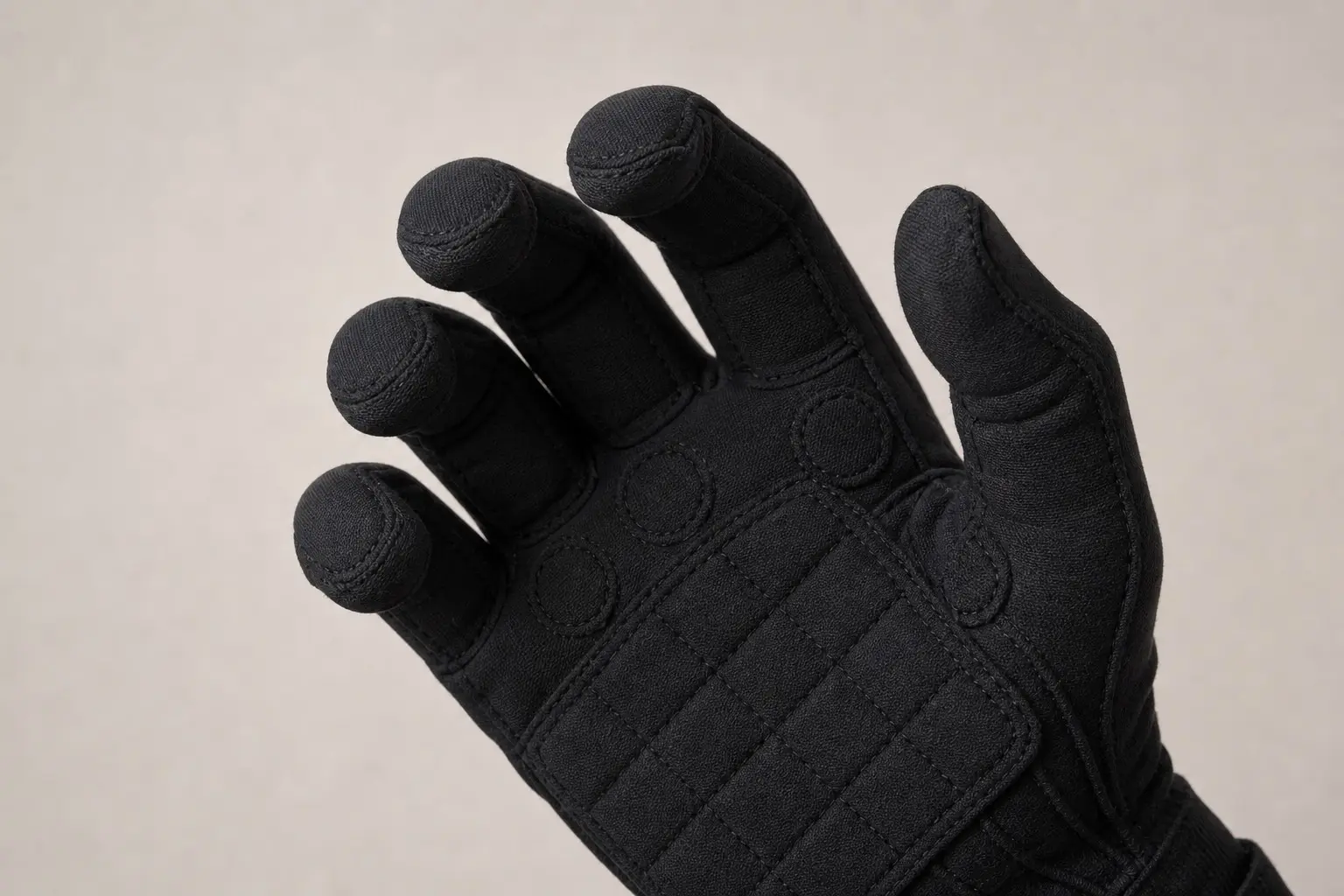 Fabric-covered glove fingertips