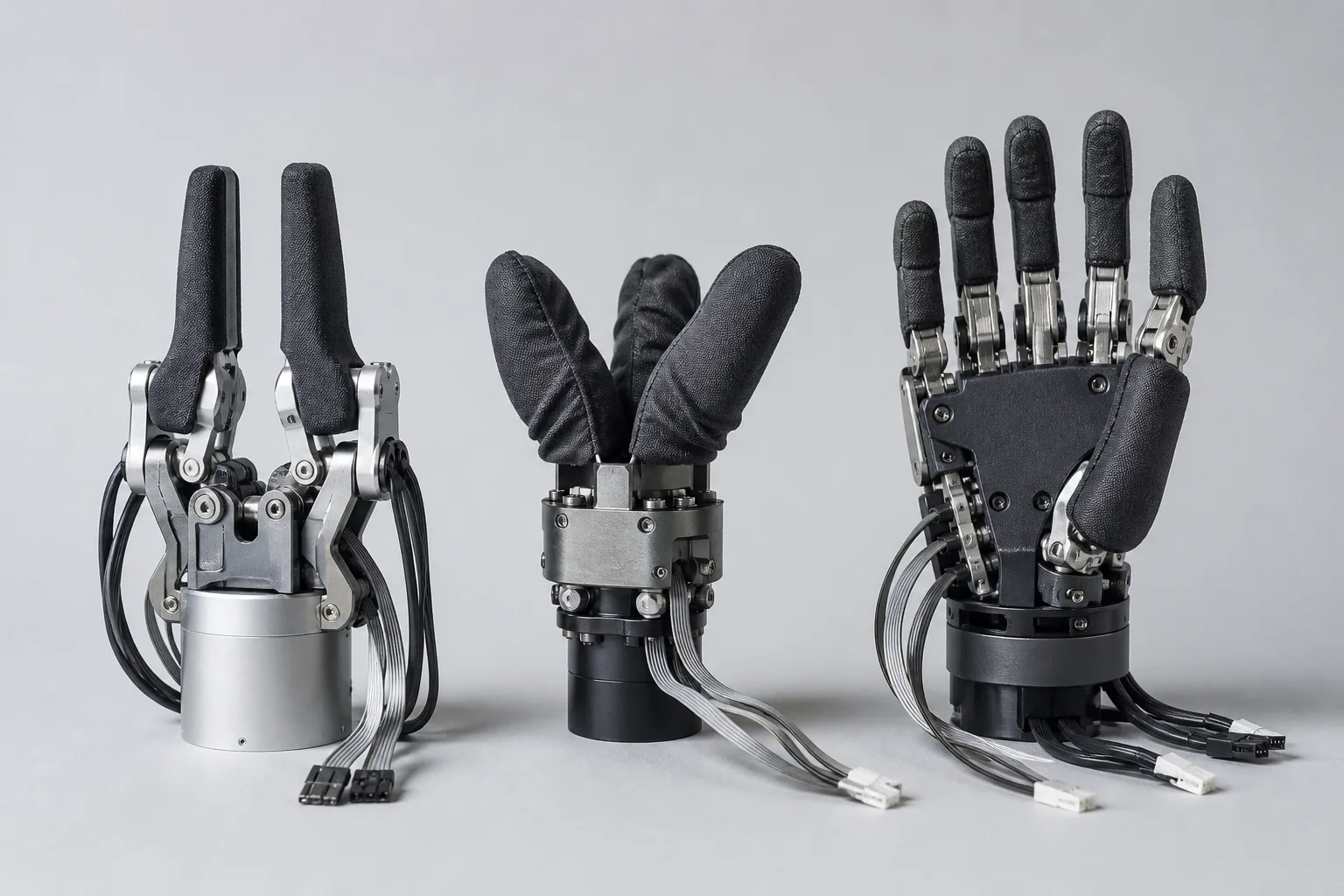 Nerve tactile sensors shaped for robot grippers and hands